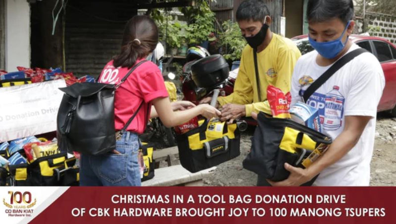 "Isang Daan Para Sa Mga Hari Ng Daan”  Christmas in a Tool Bag Donation Drive of Co Ban Kiat Hardware